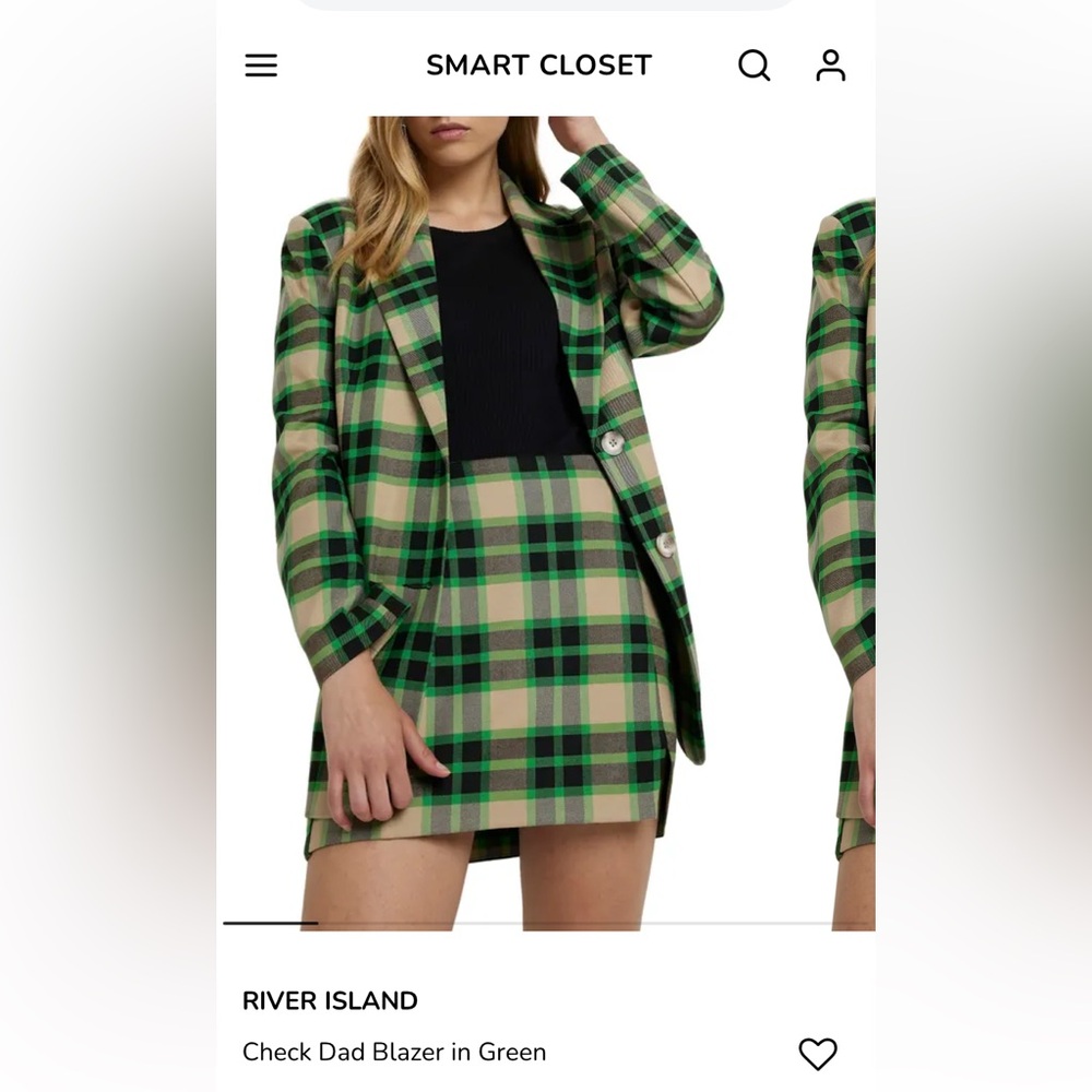 River Island plaid blazer NWOT